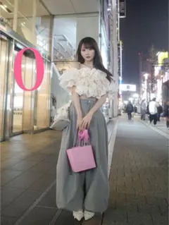 【新品未使用】SNIDEL♡カーブデニムワイドパンツ グレー 0サイズ