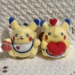 d＋＋ポケモン＋＋　ペアピカチュウ　ハート　ぬいぐるみキーホルダー d＋＋ポケモン＋＋ ペアピカチュウ ハート ぬいぐるみキーホルダー