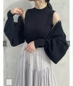 グレイル ノースリーブトップスXパールボレロニットアンサンブル[dr551]