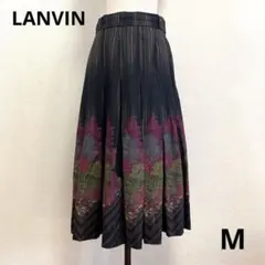 LANVIN PARIS パネルプリントプリーツフレアスカート ヴィンテージのサムネイル