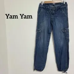 Yam Yam 牛仔藍 工裝褲 長褲 休閒褲