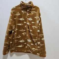 ルアー柄フリース メンズM マスタード