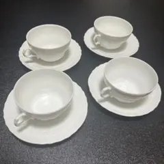 リチャードジノリ ベッキオホワイト スープカップ×ソーサー 2セット