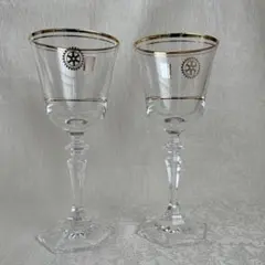 カガミクリスタル　記念品ワイングラス　ペア