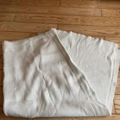 adidas リブ スリット編みホワイトタイトスカート