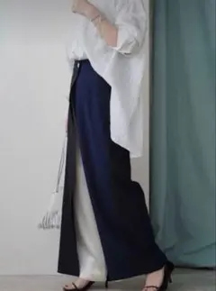 まる様専用！ Eimee Law ウェーブレース タックワイドパンツ ブラウン