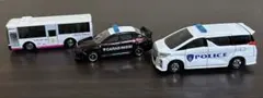 トミカ イオン限定　バス・パトカー3台セット　まとめ売りのサムネイル
