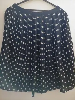 紺白水玉プリーツスカート Mサイズ