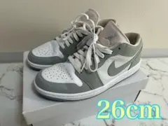 NIKE エアジョーダン1 low ウィメンズ ウルフグレー 26cm