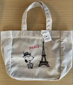 スヌーピー コーデュロイトート