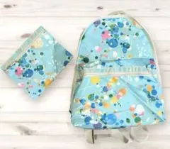 美品☆レスポートサック リュックサック 水色 ポーチ付きのサムネイル
