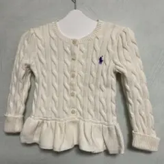 極美品ラルフローレン♡フリルの素敵なカーディガン♡18m（85㎝）キッズ