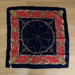 レトロ　シルクスカーフ　78x77