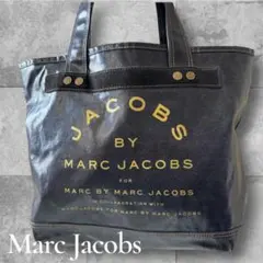 美品　Marc Jacobs ロゴ　トートバッグ ブラック　ナイロンコーティング