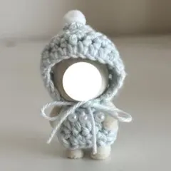 赤ちゃん　ハンドメイド　着せ替え　お洋服　ミニチュアドール服　ブルー