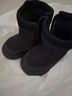 ノースデイト 黒 キルティング ブーツ サイドジッパー付 13cm