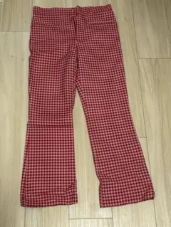 ZARA チェック柄 フレアパンツ