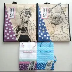 鬼滅の刃 桔梗屋コラボ ショッパー 袋 胡蝶しのぶ 嘴平伊之助 セット 信玄餅