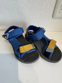 ミキハウスDOUBLE-B サンダル サイズ17cm 青/黄