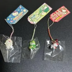 【未開封】ご当地キティ 根付け2005〜2006年製3点セット　被り物シリーズ