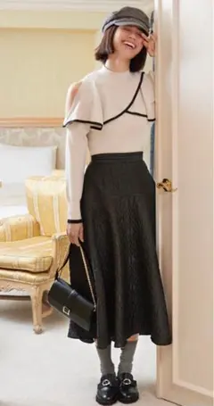 SNIDEL ケープスリットニットプルオーバー