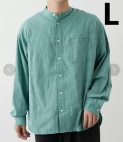 CIAOPANIC TYPY ビエラチェックバンドカラーシャツ L 綿