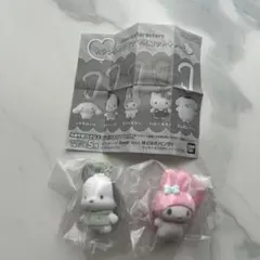 カラフルカラビナマスコットチャーム　ポチャッコ　マイメロディ