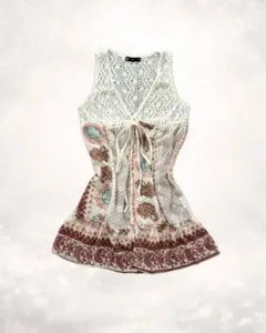 フェアリーグランジ 森ガール 素材切り替え トップス - メルカリ