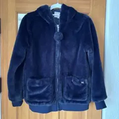 メゾピアノ　ネイビー パーカー 猫耳フード付き