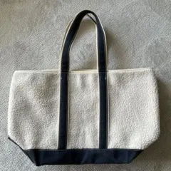 トートバッグ　LLビーン風　beams ネイビー　もこもこ生地
