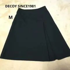 DECOY SINCE1981 フレアスカート プリーツ入り 黒 Mのサムネイル