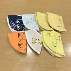 モンポケ ベビースタイ よだれかけ 7枚セット まとめ売り ピカチュウ