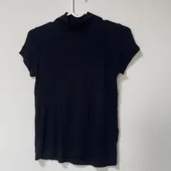 ZARA レディース モックネック 半袖 Tシャツ ブラック Mのサムネイル