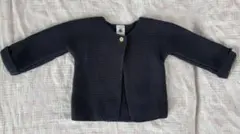 プチバトー ニットカーディガン 74cm 12m ネイビー