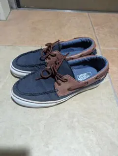 Vans ネイビー/ブラウン デッキシューズ