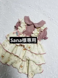 Sana様専用　犬服　ハンドメイド　わんこ服　襟付き3段フリルワンピ