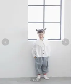 【美品】ローリーズファーム　キッズ　ビッグカラー　ブラウス