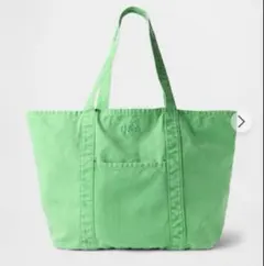 新品！完売GAPロゴトートバッグ　グリーン