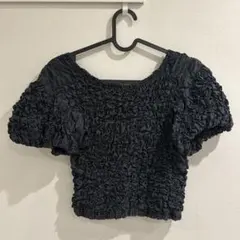 CLANE W FACE SHIRRING CROPPED TOPS 1