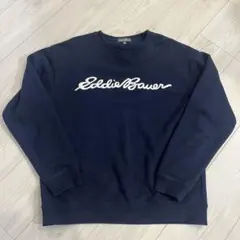 Eddie Bauer エディバウアー　ロゴスウェット　ネイビー　M