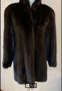ダークブラウン ファーコート