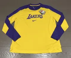 新品 ナイキ　ロサンゼルス・レイカーズ　ショータイム　シューティングシャツ