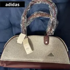 adidas ボストンバッグ グレー×ボルドー 新品未使用