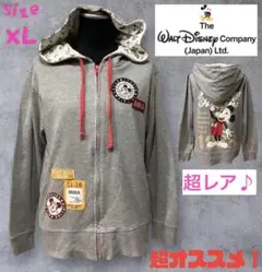 MICKEY AIRLINE　パーカー　グレー系　XL ✨超レア✨めちゃかわ♡