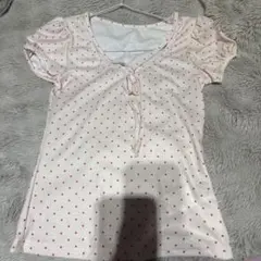 ドット柄 パフスリーブ Tシャツのサムネイル