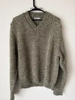 zara ザラ　ニット　ライムグリーン　メンズ　Mのサムネイル
