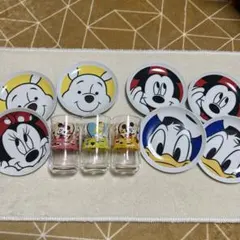 ミッキー・プーさん 食器セット 皿7枚・グラス3個
