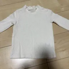 エルフィンドール　サイズ90 ホワイト フリルネック 長袖Tシャツ