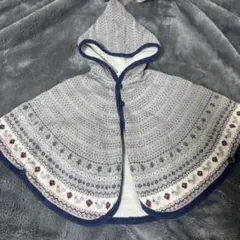 familiar フード付きポンチョ 60-90 ベビー服