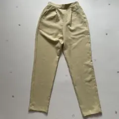 レディース　イエロー　スラックス　テーパードパンツ